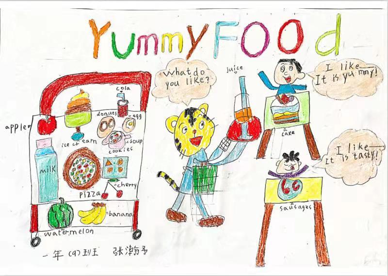 一年9班 张瀚宇 27号 Yummy food