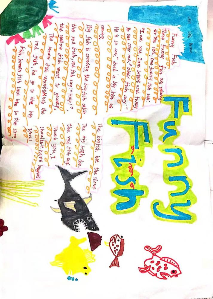 三年7班 张浩轩 33号 Funny fish