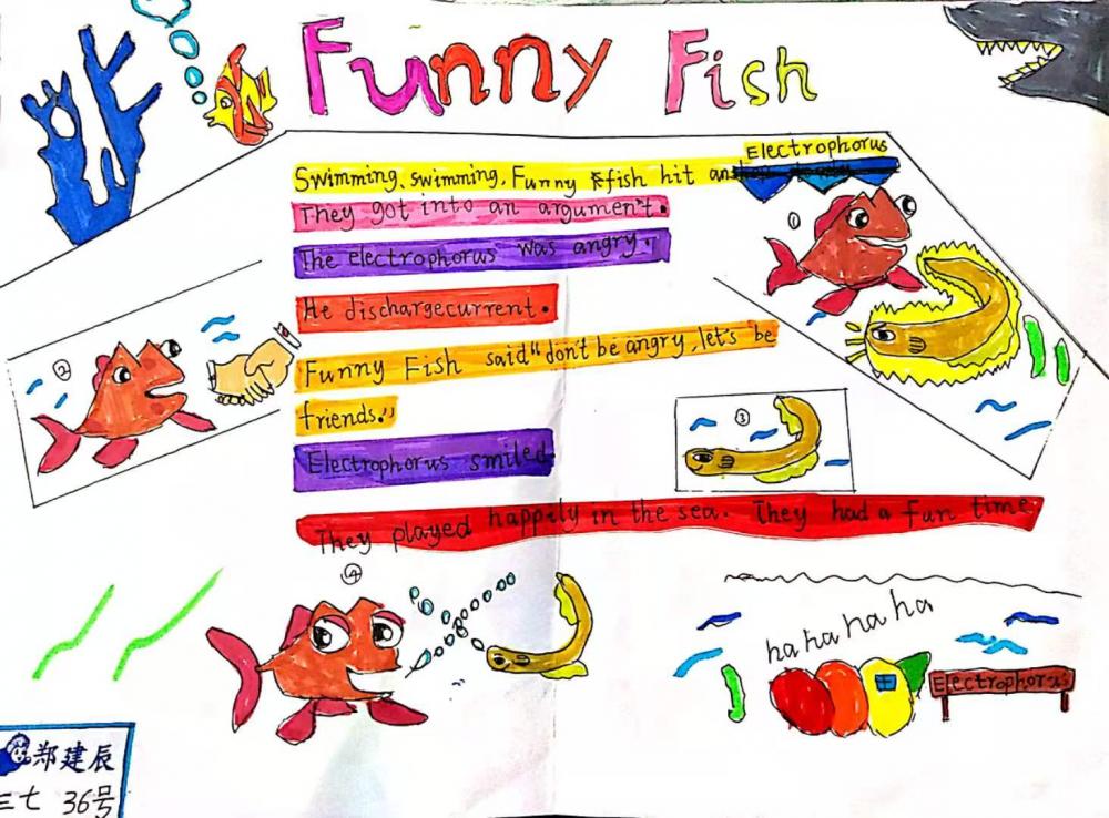 三年7班 郑建晨 36号 Funny fish