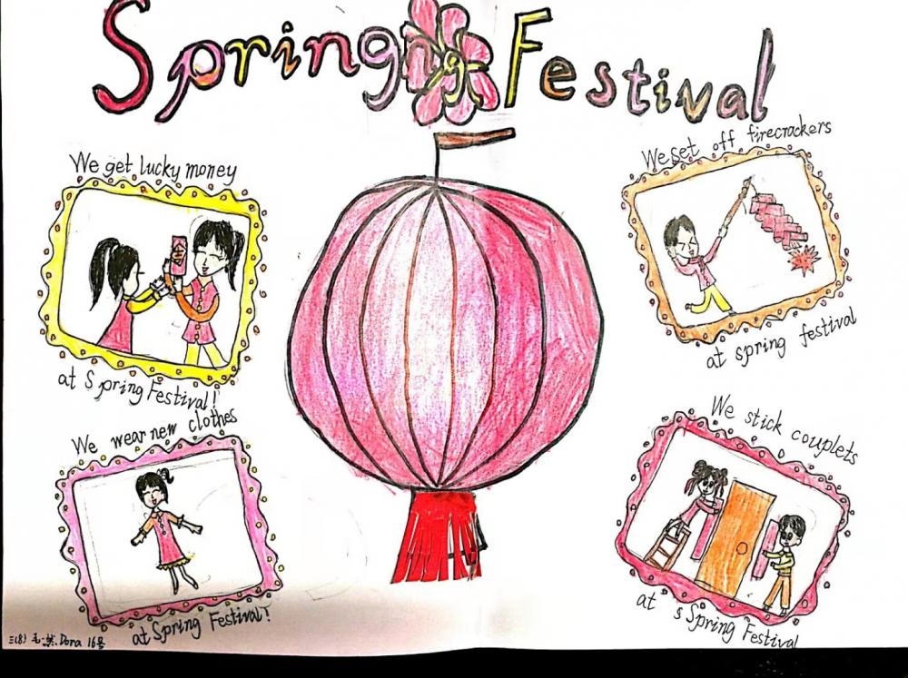 三8 毛一然 Spring Festival      手抄报