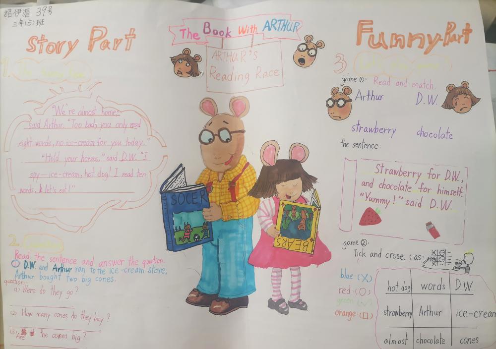 四年5班招伊湄39号The book with Arthur