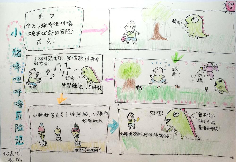 《小猪唏哩呼噜》读书卡  一年一班 何雨欣