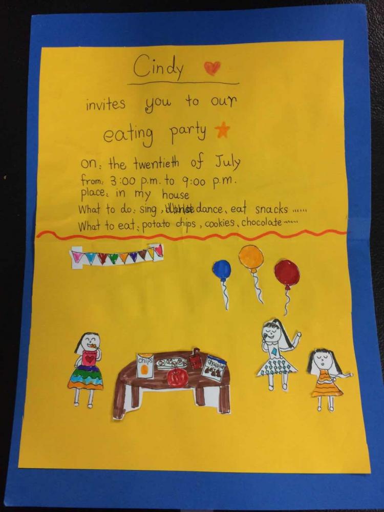 张欣滢  Invitation card：Eating Party
