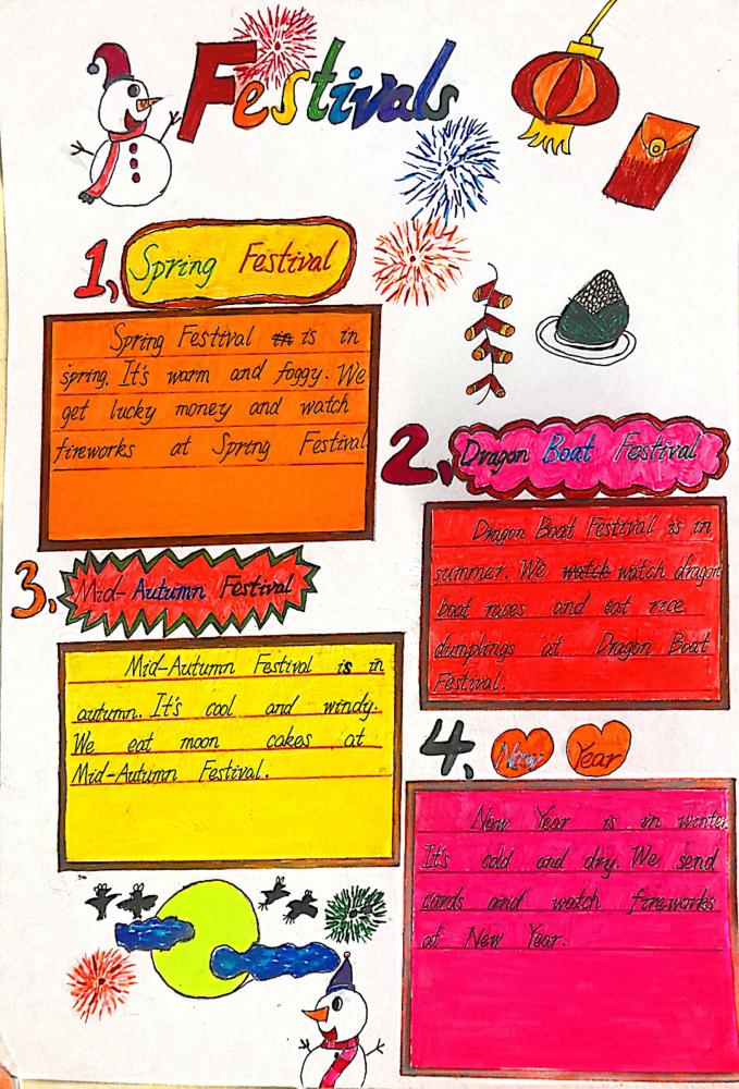 A头条 三年6班 吕羽涵 18号 节日海报